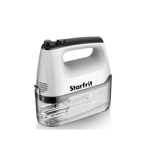Starfrit - Electric Hand Mixer with Storage Case and Accessories, White