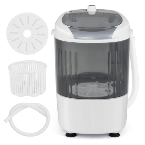 Costway 0.3 Cu. Ft. (IEC) Compact / Portable Washer with Sanitize Cycle - Grey