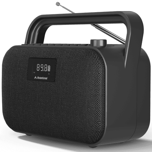 Avantree PowerByte - Portable Powerful 30W Stereo Bluetooth Speakers with Digital FM Radio & SD Card Player, 20hr Rechargeable Playtime, and Extended Range, Wireless & Wired Speake