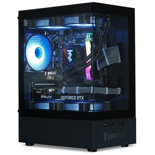 ViprTech Reaper 1.0 Gaming PC - AMD Ryzen 7 8700F (5.0Ghz Turbo), RTX 5060 Ti 8GB, 16GB DDR5, 1TB SSD, VR-Ready, Streaming, Win 11, Desktop Computer Prebuilt, Black