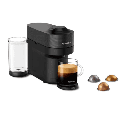 Open Box - Nespresso Vertuo Pop+ Coffee and Espresso Machine by De'Longhi, Liquorice Black