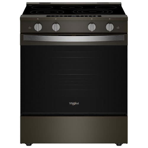 Whirlpool 31" 5.3 Cu. Ft. Self-Clean Slide-In Electric Air Fry Range (YWSES7530RV) - Black-on-Stainless