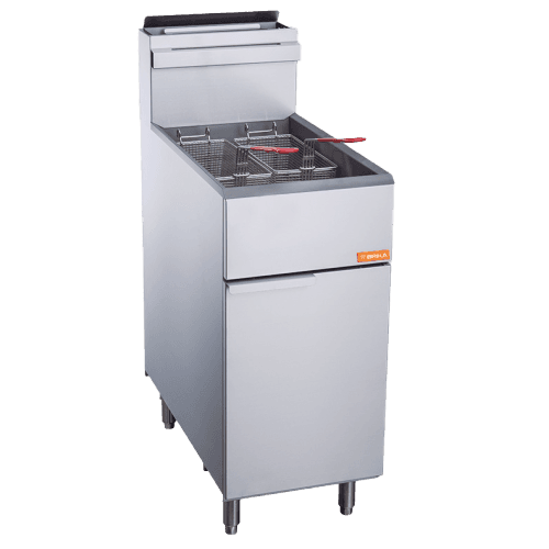 BRIKA BFR-50-NAT Commercial Natural Gas Deep Fryer 50 lbs Oil Capacity 120 000 BTU