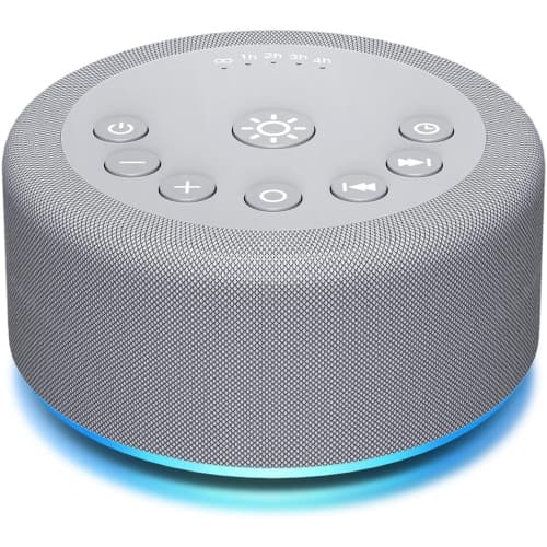 Sleep Sound Machine White Noise Machine 30 Non Looping Sounds 36 Adjustable Volume Memory Function Brown Noise Sounds Machine for Baby Kids Adult,Grey