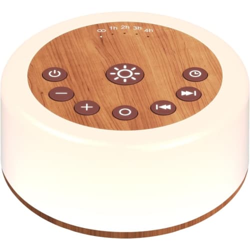 Noise Sound Machine White Noise Machine 12 Colors Noise Machine with 30 Soothing Sounds Sleep Sound Machine for Home Travel and Office, Wood Grain