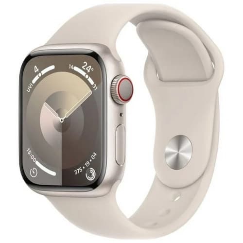 Apple Watch Series 9 (GPS + Cellular) 41mm Starlight Aluminium Case with Starlight Sport Band - BRAND NEW
