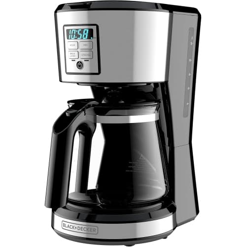 12 Cup Programmable Coffee Maker in Stainless Steel