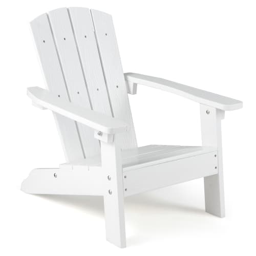 Costway Kids Adirondack Chair with High Backrest Armrests Fire Pit Chair for Kids Ages 3-8