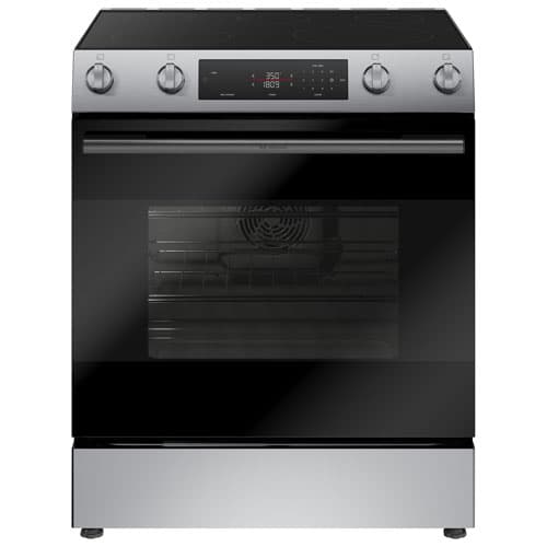 Bosch 100 Series 30" 5.8 Cu. Ft. True Convection Slide-In Electric Air Fry Range (HEF1050MC) - Stainless