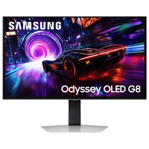 Samsung Odyssey 27" 4K Ultra HD 240Hz 0.03ms GTG OLED FreeSync Gaming Monitor (LS27FG810SNXZA) - Silver