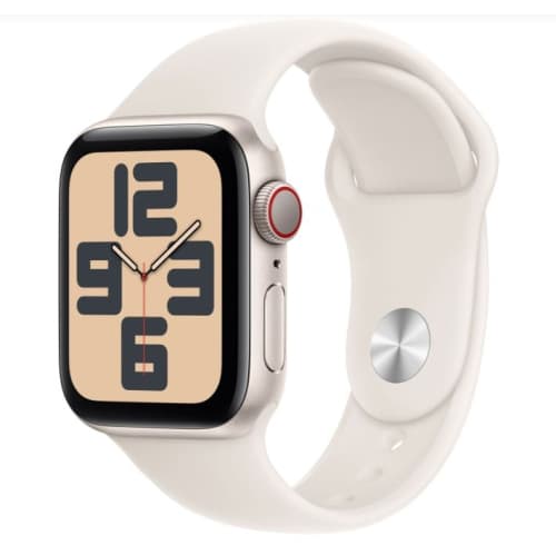 Apple Watch SE (GPS + Cellular) 40mm Starlight Aluminum Case with Starlight Sport Band (2022) - BRAND NEW
