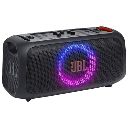 Open Box -JBL PartyBox On-The-Go Essential Splashproof Bluetooth Wireless Speaker - Black
