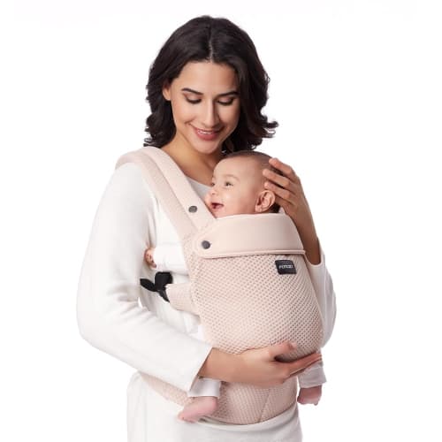 Momcozy Baby Carrier - Ergonomic, Cozy and Lightweight Carrier for 7-44lbs, Effortless to Put On, Ideal for Hands-Free Parenting, Enhanced Lumbar Support