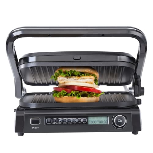 VEVOR 7 IN 1 Commercial Electric Griddle, 14.4" 1800W Indoor Countertop Grill, Stainless Steel Teppanyaki Grill with Non Stick Iron Plate, 0-446℉ Adjustable Temp Control 110V