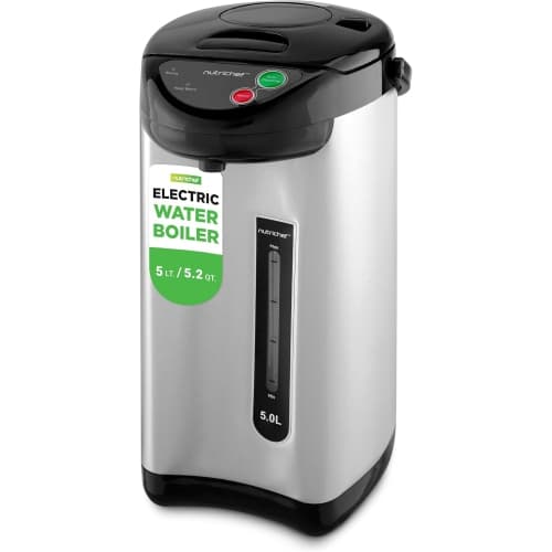 NutriChef Electric Hot Water Dispenser & Kettle – 5 Qt Urn Boiler & Warmer, Rapid Heat, Safety Lock Lid, Multi Dispense Options, Keeps Water Warm for Tea & Coffee