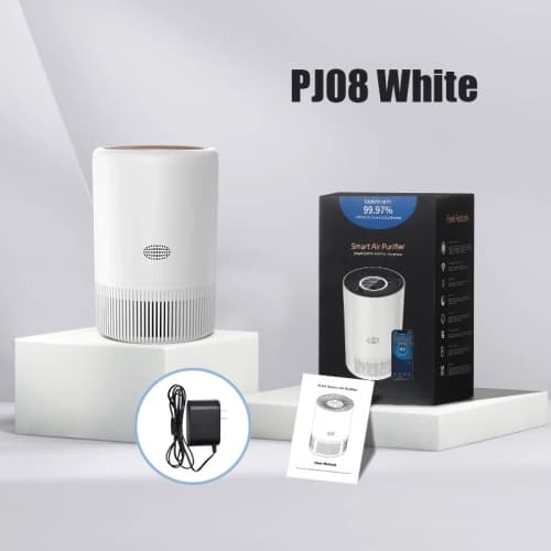Ultra Quiet Air Purifier – Removes Bacteria, Viruses and Odors – Sleep Mode, Filter Reminder, Bedroom Friendly(white)