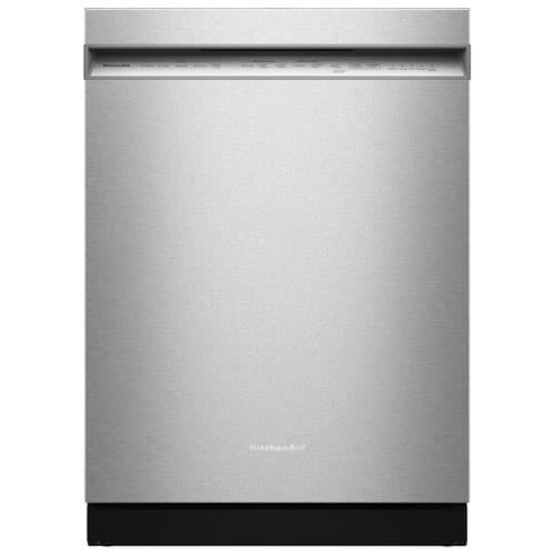 KitchenAid 24" 41dB Front-Control Stainless Steel Tub Dishwasher with Third Rack (KDFS324SPS) - PrintShield Stainless