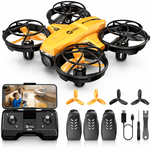 Holy Stone HS420 Mini Drone Under 249g with HD FPV Camera for Kids Adults Beginners, Pocket RC Quadcopter, Toss to Launch, Gesture Selfie, High Speed Rotation, 3 Batteries