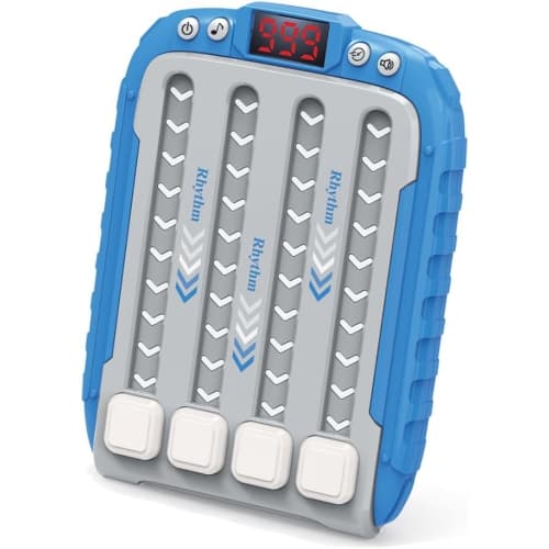 Rhythm dance music game console, children's electronic music toys, stress relief, children's handheld games, game consoles, birthday gifts for boys and girls(blue)
