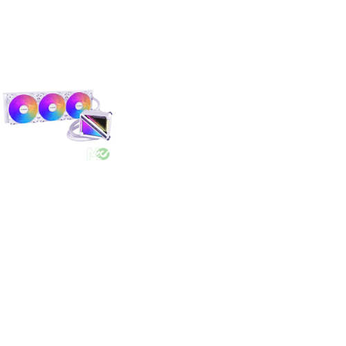 TCOMASLE200 360 Liquid AIO CPU Cooler w/ RGB Lighting, White