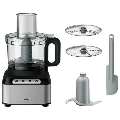 Braun EasyPrep Food Processor - 8-Cup - 550-Watt - Black Stainless Steel