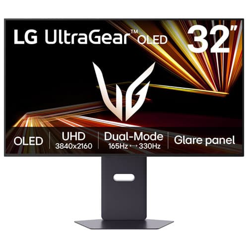 LG 32" 4K UHD 165Hz 0.03ms GTG OLED G-Sync FreeSync Gaming Monitor (32GX850A-B) - Black
