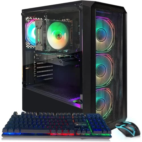 STGAubron Gaming PC Desktop, Intel Core i5-13400F up to 5.0Ghz, GeForce RTX 3050 6G, 16G DDR4 RAM, 512G SSD, Win11H