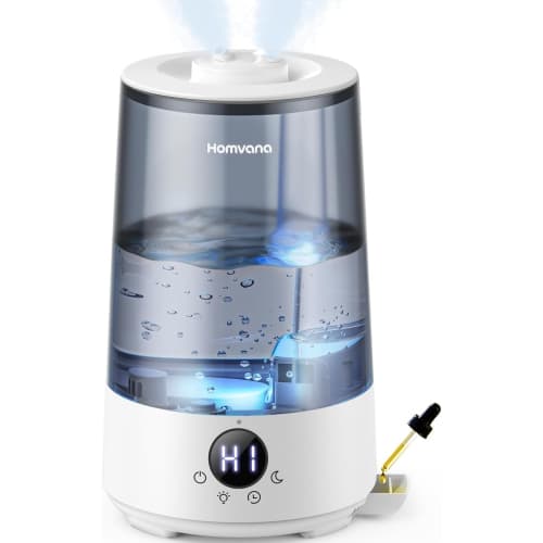 Humidifiers for Bedroom Home, 3.6L Cool Mist Top-Fill 34H Super Long Time, Quiet 23dB, Baby Humidifier, Oil Diffuser for Large Room, Plants, Nursery, Office BPA FREE, 7 Color Light