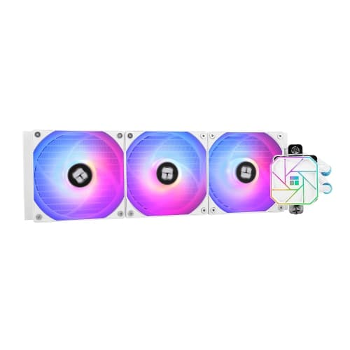 Aqua Elite 360 White V3 Liquid CPU Cooler, 360 Cooling Row Size, 3 x 120mm PWM Fans, S-FDB Bearings,for AMD/AM4/AM5, Intel LGA1150/1151/1155/1156/1200/2011/1700,Desktop CPU Coole