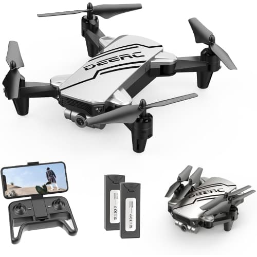 DEERC D20 Mini Drone Under 249g for Kids with 1080P HD FPV Camera Remote Control Toys Gifts for Boys Girls with Altitude Hold, Headless Mode, One Key Start, 2 Batteries