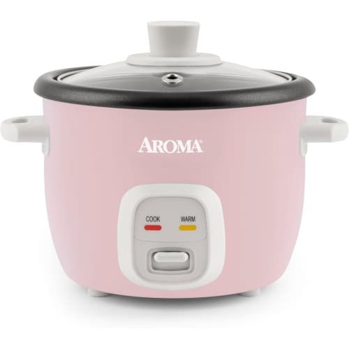 Aroma Housewares 4-Cups (Cooked) / 1Qt. Rice & Grain Cooker (ARC-302NGP), Pink