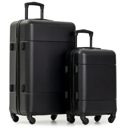 Premier Hardside 2 Pieces Luggage Set for Women & Men: 26 Inch Large Checked Suitcase & 18 Inch Carry On Approved Luggage with Spinner Wheels, Suitcase Set for Travel