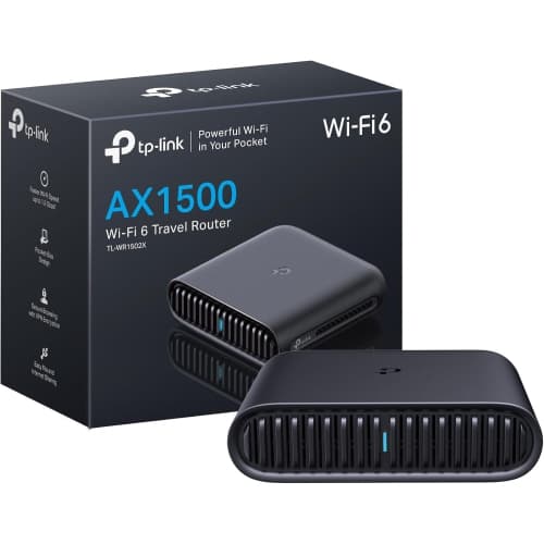 TP-Link AX1500 WiFi 6 Travel Router (TL-WR1502X) – Pocket-Sized, Dual-Band, USB-C Powered, VPN Support (OpenVPN/WireGuard), USB Tethering, Gigabit Ports, Multi-Mode, Hotel & Travel