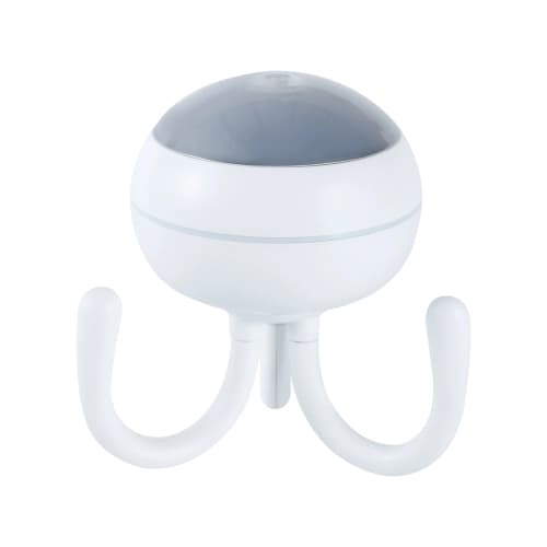 USB Powered Octopus Humidifier with Night Light for Living Room Bedroom (white)