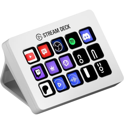 Elgato Stream Deck MK.2 White – Studio Controller, 15 macro keys, trigger actions in apps and software like OBS, Twitch, YouTube and more, works with Mac and PC