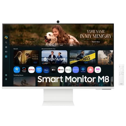 Open Box - Samsung M8 32" 4K Ultra HD 60Hz 4ms GTG VA LED Smart Monitor (LS32FM801UNXZA) - Warm White