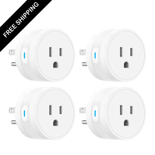 Smart Plug Alexa, Smart Outlet, Works with Alexa, Google Home and SmartThings, WiFi Smart Plugs with APP Remote Control and Timer Function, 2.4GHz Wi-Fi Only, Prise Intelligente, 4