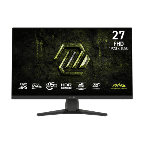 MSI 27" 1920 x 1080 (FHD) 240Hz 0.5ms (GTG) Rapid IPS Gaming Monitor Tilt adjustable (MAG 272F X24)