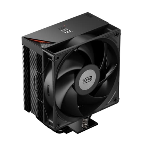 PCCOOLER CPS RT500 Digital CPU Air Cooler, 5 Direct Contact Heat Pipes, 245W TDP, Digital Display Top Cover, 152mm Tall, for Intel LGA1851/1700/1200/115X & AMD AM5/AM4, Black