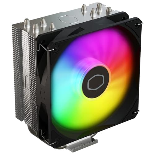 Cooler Master Hyper 212 Spectrum V3 CPU Air Cooler, ARGB Sync, 120mm PWM Fan, 4 Copper Direct Contact Heat Pipes, 152mm Tall, AMD Ryzen AM5/AM4 Intel LGA1700/1200