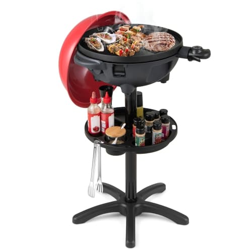 Gymax Indoor Outdoor Electric Grill w/ Non-stick Grill Plate Temperature Control