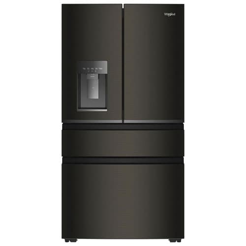 Whirlpool 36" 21.9 Cu. Ft. French Door Refrigerator with Water & Ice Dispenser (WRMC7036RV) - Black Stainless Steel