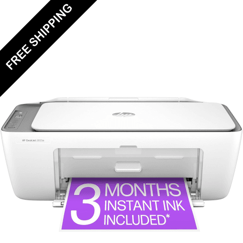 DeskJet 2855e Wireless All-in-One Colour Inkjet Printer, Scanner, Copier, Best for Home, 3 Months of Ink Included (588S5A)