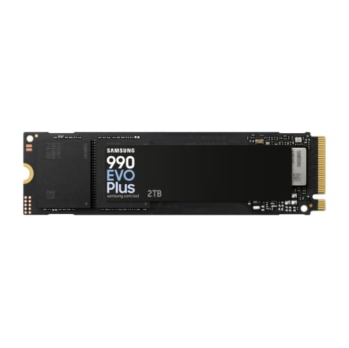 Samsung 990 EVO Plus NVMe M.2 SSD 2TB, PCIe 4.0 x4 / PCIe 5.0 x2, NVMe 2.0 (2280), 7250MB/s Read, 6300MB/s Write, Internal SSD for Gaming and Graphics Editing, MZ-V9S2T0BW