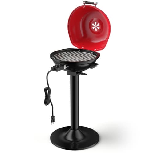 1600W Electric Portable Grill with Removable Non-Stick Warming Rack