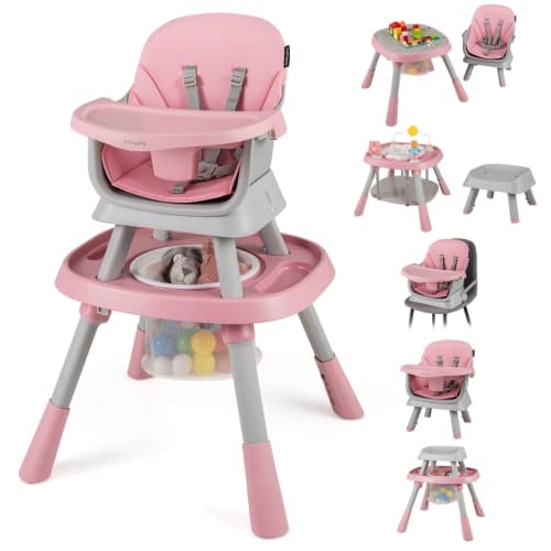 Babyjoy 16-in-1 Baby High Chair with Activity Center Booster Seat Building Block Table
