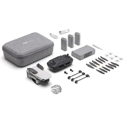 Refurbished (Excellent) - DJI Mini SE Fly More Combo - Camera Drone with 3-Axis Gimbal, 2.7K Camera, GPS, 30-min Flight Time