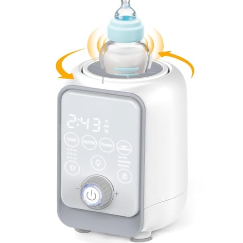 Swirlable Baby Bottle Warmer Fast Bottle Warmer 9 in 1 Bottle Warmer for Breastmilk & Formula Accurate Tempertature Control Milk Warmer for Baby with Night Light for Bedroom