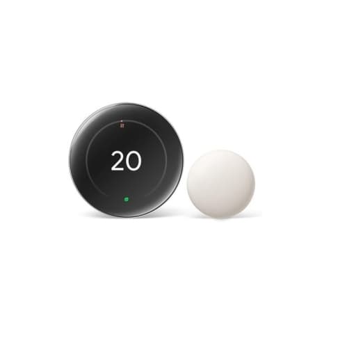 Open Box - Google Nest Learning Thermostat 4th Gen with Nest Temperature Sensor 2nd Gen, Wi-Fi Smart Thermostat, Alexa and Google Home Compatible, Polished Silver