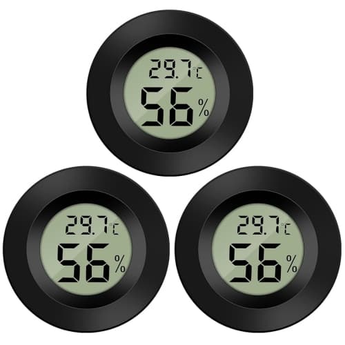 Mini Thermometer Hygrometer 3 Pack Indoor LCD Humidity Monitor